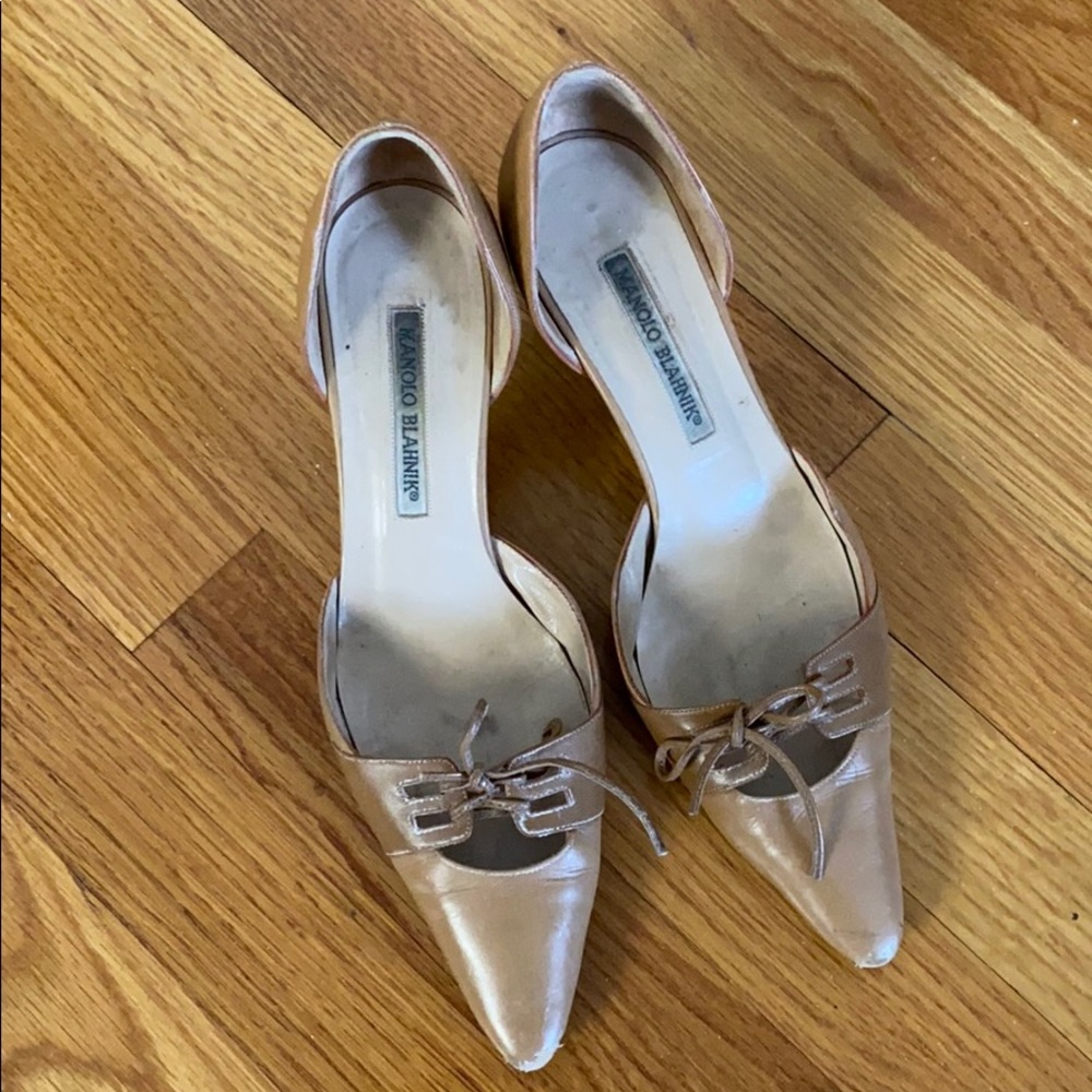 Manolo Blahnik vintage style kitten heel size 38